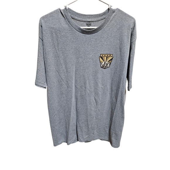 Vans Men's Gray Graphic T-Shirt Mountain Logo Tee Large Casual Short Sleeve - Picture 1 of 3